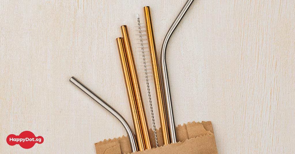 Set of reusable straw